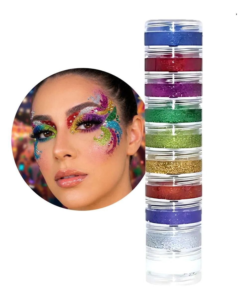 TINTA FACIAL C/GLITER CREMOSA COLOR MAKE